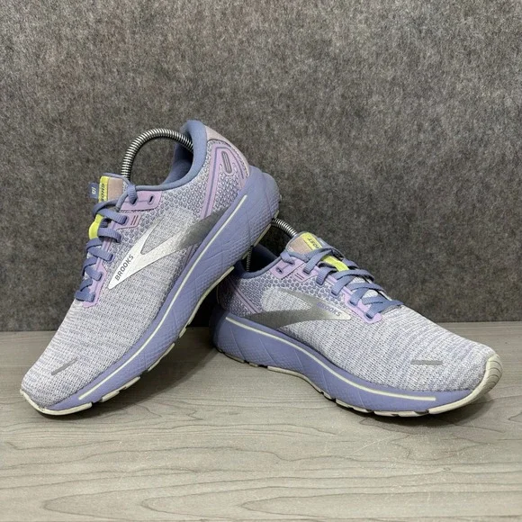 Brooks Ghost 14 Womens Running Shoes Size 9 Lilac Purple Lime 1203561B566 - Picture 7 of 10